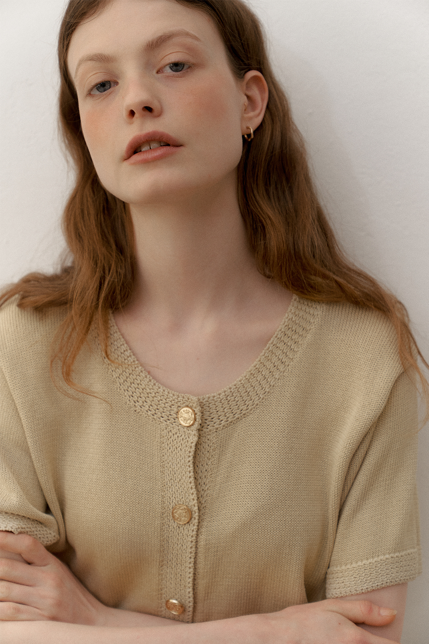 Jane classic cardigan (knit)-beige