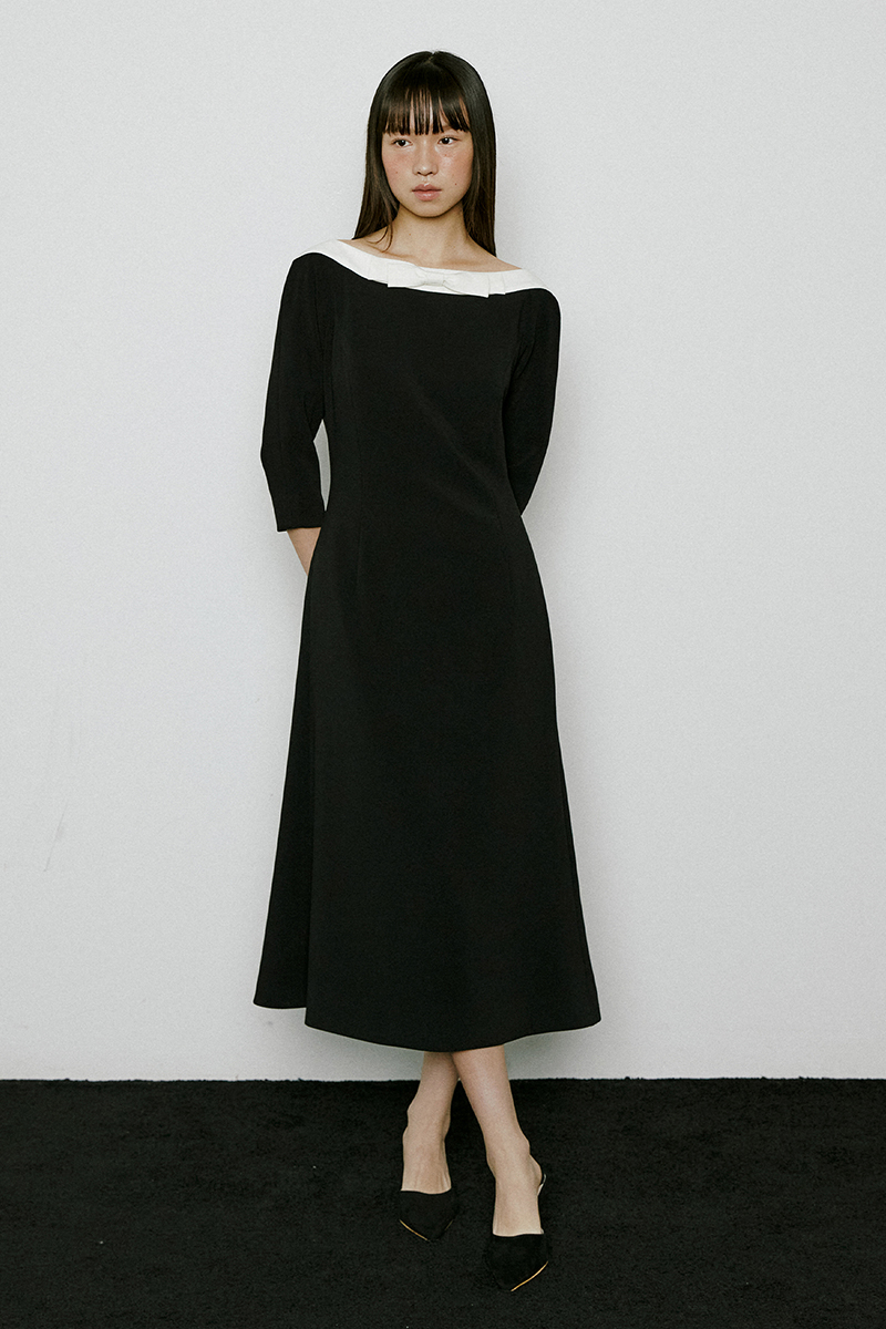[M 사이즈 예약배송/ 5/13 출고]Raina Ribbon dress (black)