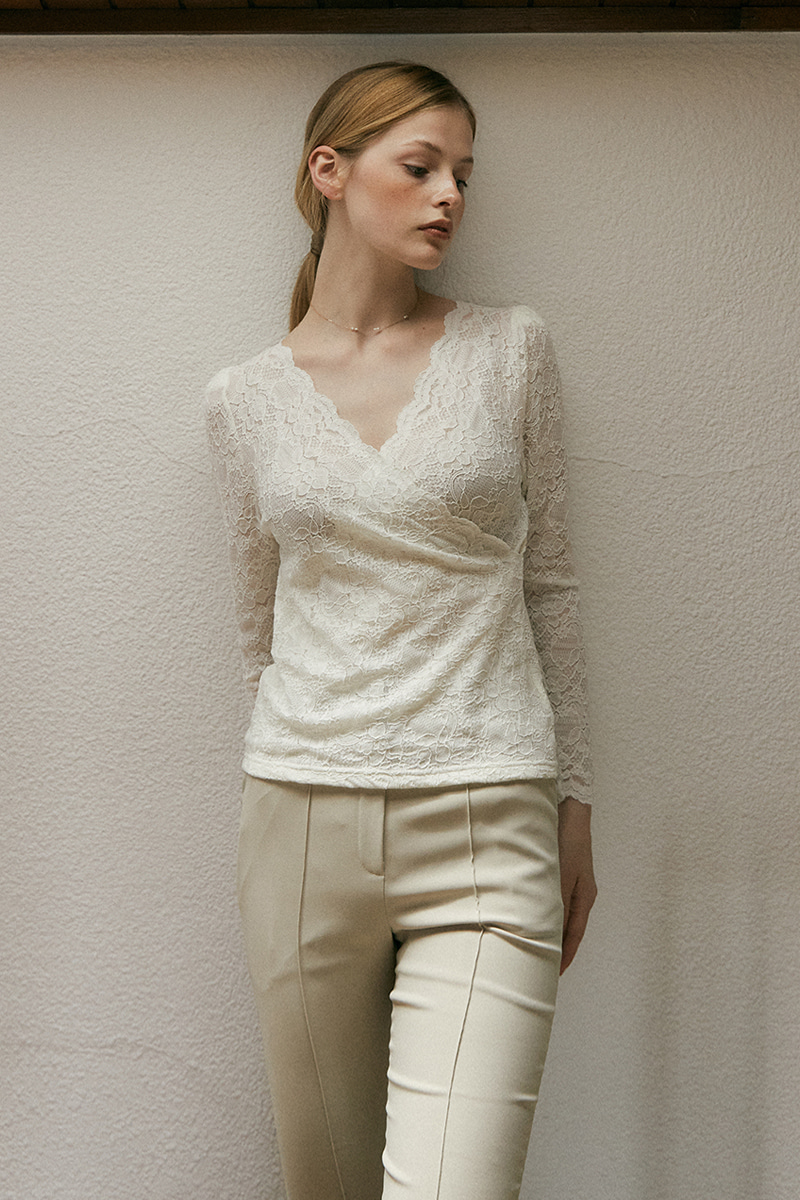 Lemie lace blouse_Ivory